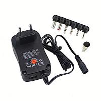 Универсальный блок питания 12W, с 220V на 3V/4.5V/5V/6V/7.5V/9V/12V, 6 коннекторов, 1x USB 2.1Ah Арт.6137