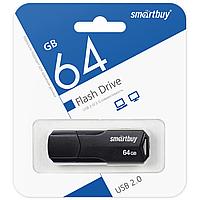 Флеш-диск 64 GB SMARTBUY Clue, USB 2.0, черный, SB64GBCLU-K3