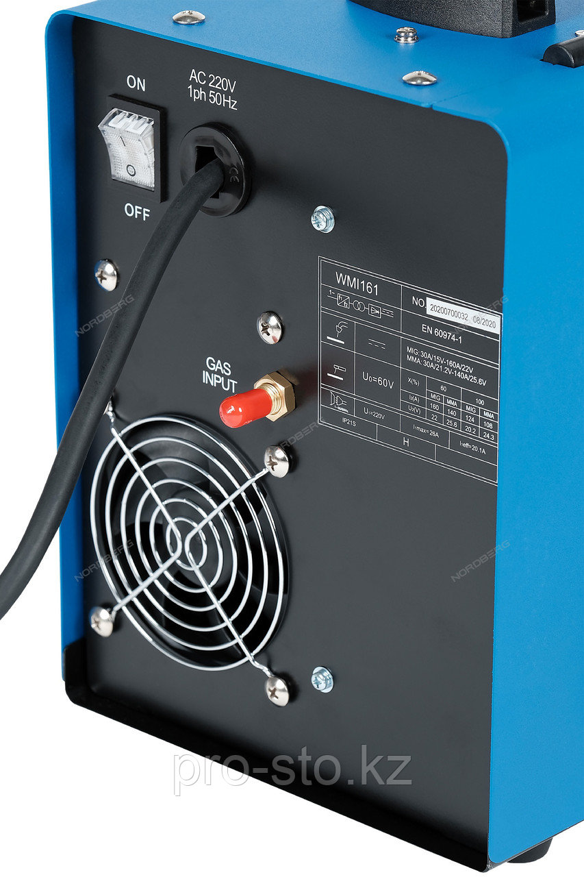 АППАРАТ СВАРОЧНЫЙ инверторный MIG+MMA, 220V NORDBERG WMI161