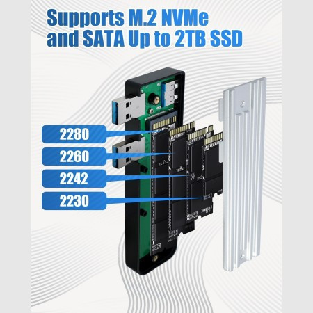 Корпус для установки M.2 SSD накопителя NVME M-Key USB 3.0