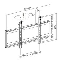 Крепление для видеопанелей настенное Brateck LVW03-46F черный1