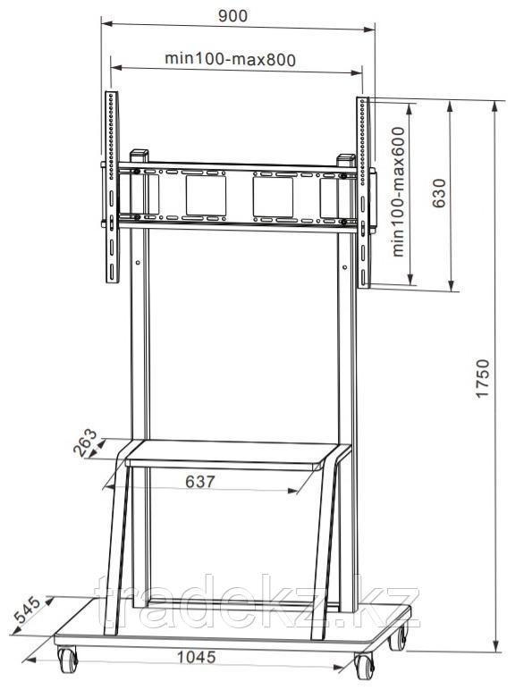 Мобильная стойка для панелей Wize Pro M86, 42"-90", до 150 кг.
