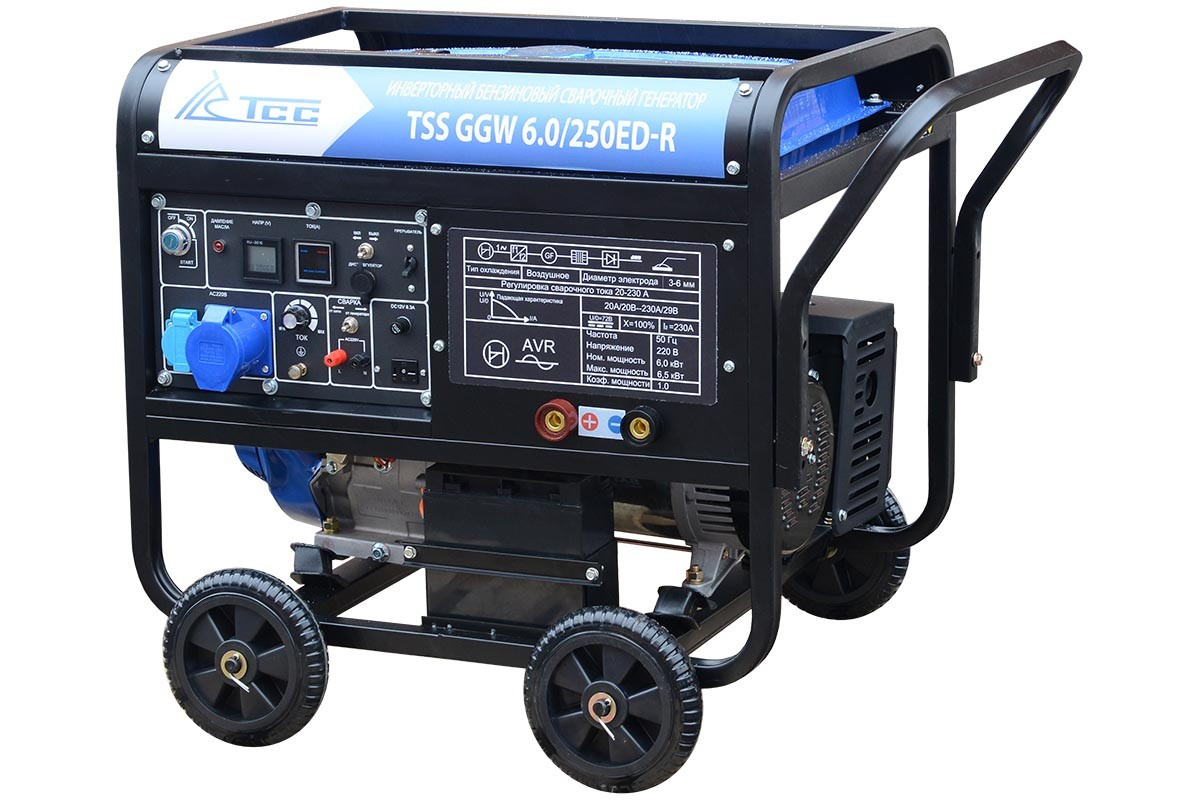 Инверторный бензиновый сварочный генератор TSS GGW 6.0/250D-R