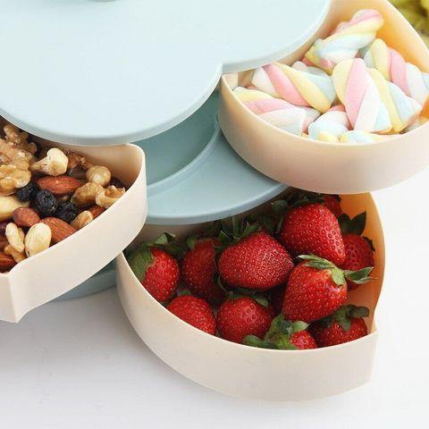 Менажница раздвижная двухъярусная для конфет и орешков Flower Candy Box Double
