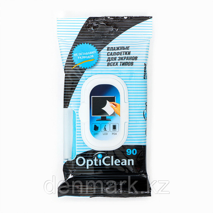 Влажные салфетки OptiClean, для экранов, 90 шт