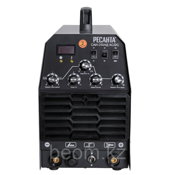 Сварочный аппарат инверторный Ресанта САИ-250 АД AC/DC ( TIG, A 15 - 250 | MMA, A 15 - 250 | Hot Start | Защита от перегрева)