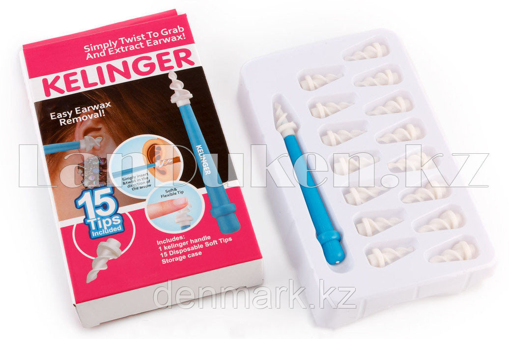 Прибор для чистки ушей Kelinger с 15 дополнительными насадками