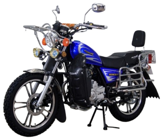 Мотоцикл BamX BX200-X99 синий, серебристый