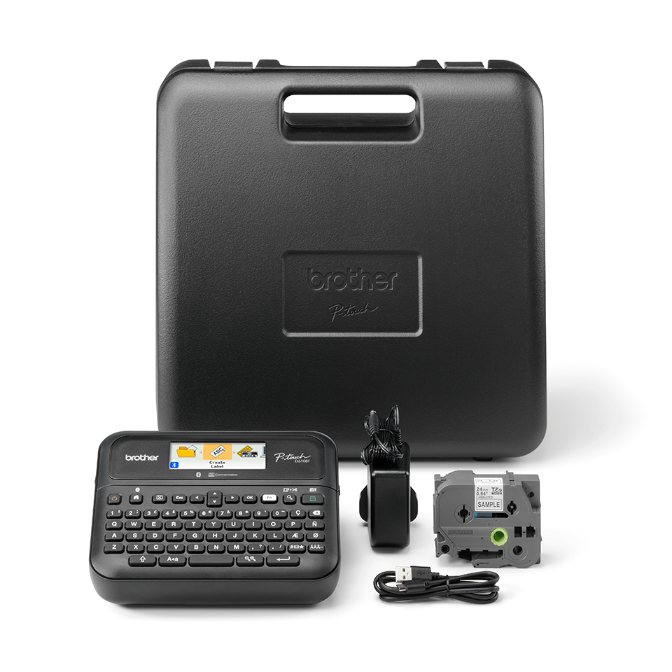 Brother PT-D610BTVP маркиратор с Bluetooth и кейсом, для электриков, инженеров и офиса