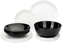 DIWALI BLACK/WHITE столовый сервиз на 6 персон из 44 предметов1