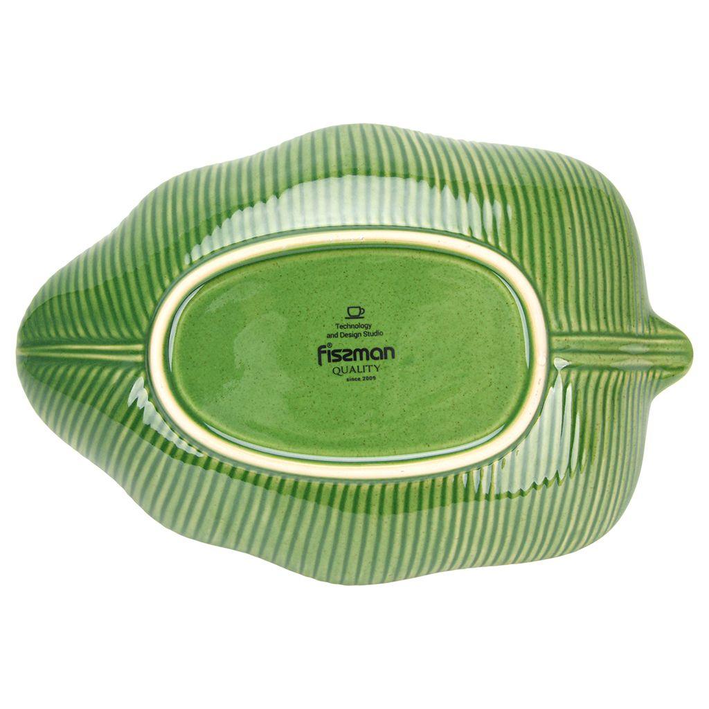 Fissman Блюдо GREEN 32,5х22,5х5см (керамика)
