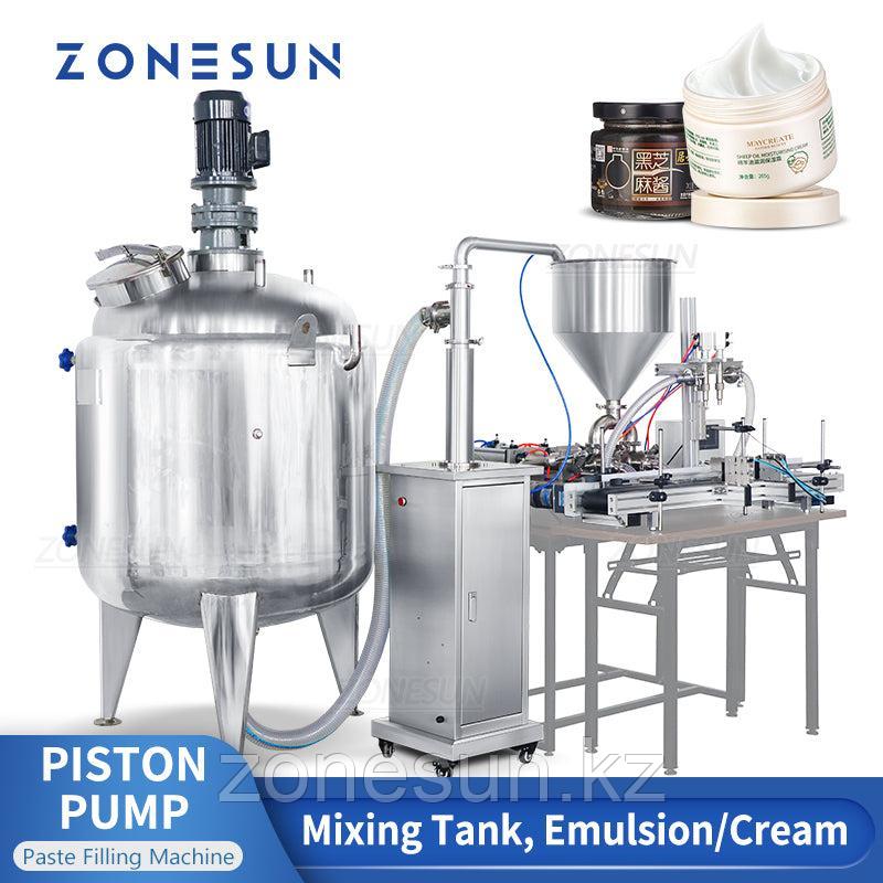 ZONESUN АВТОМАТИЧЕСКАЯ МАШИНА ДЛЯ НАПОЛНЕНИЯ ПАСТЫ ПНЕВМАТИЧЕСКИМ ПОРШНЕВЫМ НАСОСОМ СО СМЕСИТЕЛЬНЫМ Б