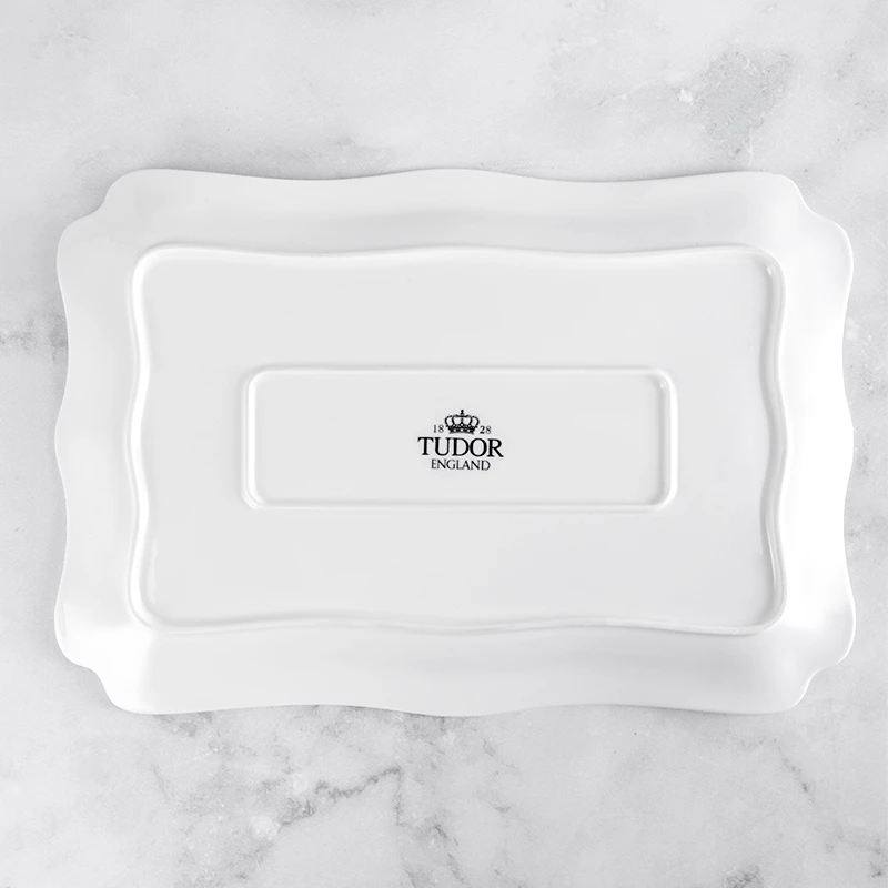 Блюдо прямоугольное 36 см Royal White TU1896-2 (набор 4шт) TUDOR
