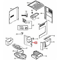 Дверь сервисная с носиками для кофе ESAM4000.B, 4500.B Delonghi, 73132206414