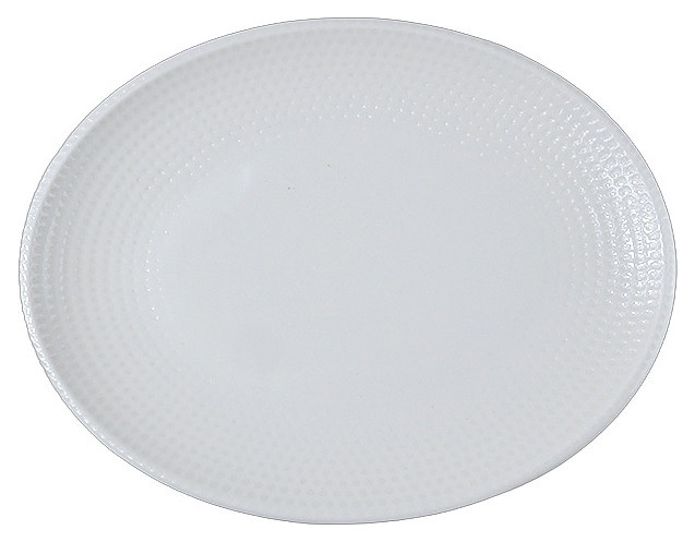 Блюдо сервировочное Bonna White Pure Dot S-PRDMOV25OV 25х19 см (фарфор) овальное белое