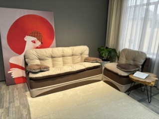 PRESTIGE MEBEL диван прямой Perinka, обивка велюр, 80х200х90 см, коричневый, бежевый8