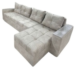 Soft market диван угловой Eleg 2, обивка велюр, 70х285х70 см, слоновая кость1