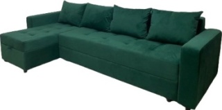 Soft market диван угловой avang6, обивка велюр, 70х285х70 см, зеленый1