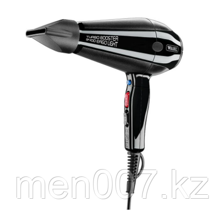 Фен "Wahl - Turbo Booster 3400 Ergo Light" - 2400W, сбалансированный эргономный дизайн, с турмалиновым покрыти
