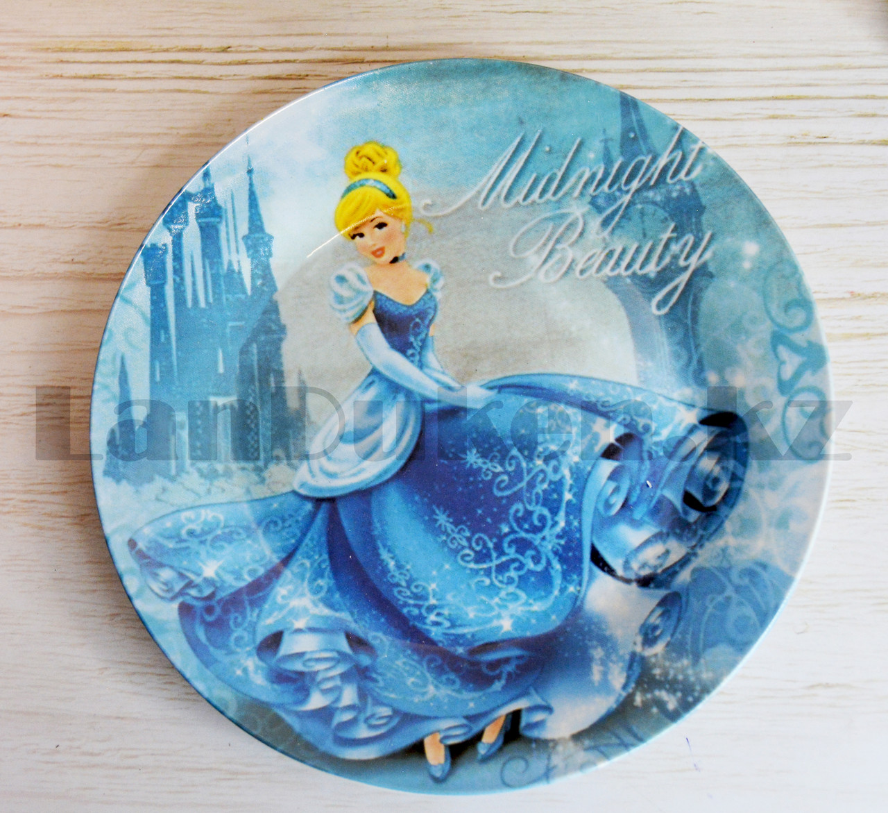 Набор детской посуды Принцесса Золушка Cinderella чашка тарелка кружка голубая