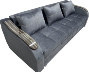 LuX MebeL диван прямой T00t994, обивка велюр, 65х210х65 см, черный