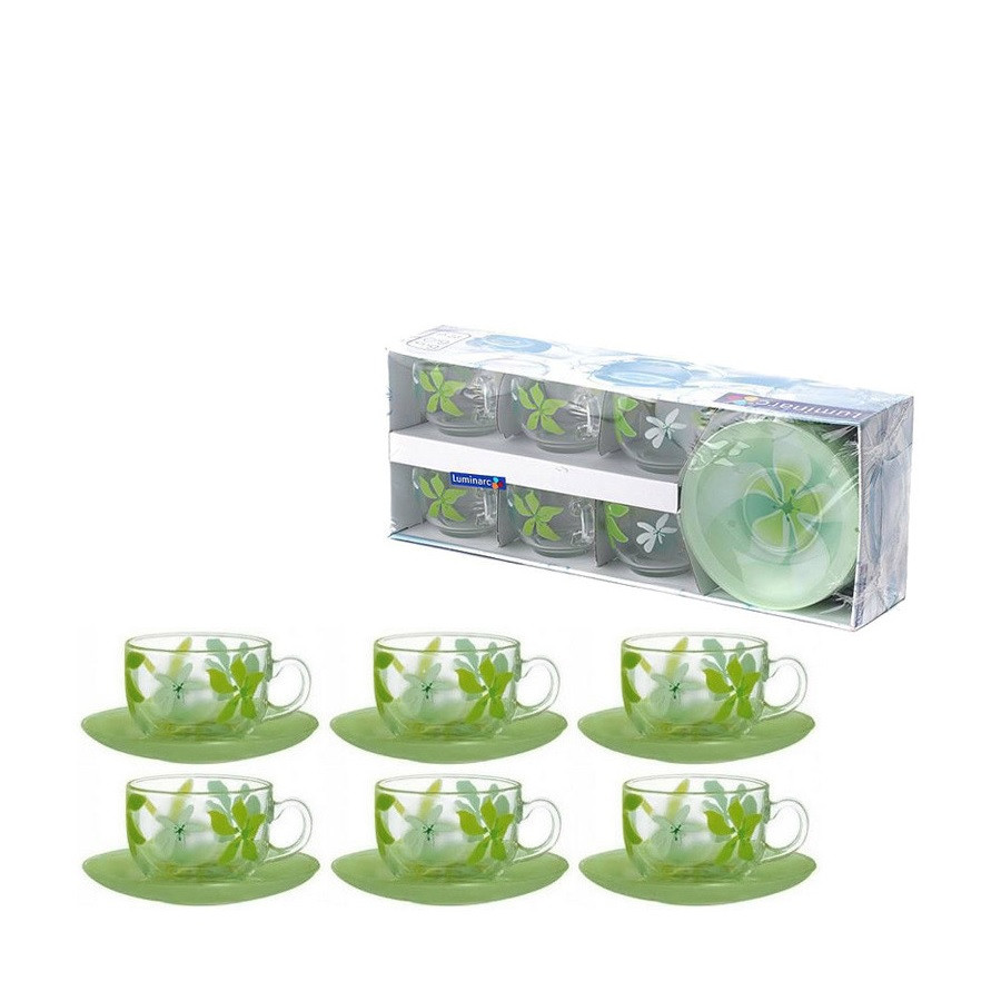 GREEN ODE чайный сервиз на 6 персон из 12 предметов (220 мл)