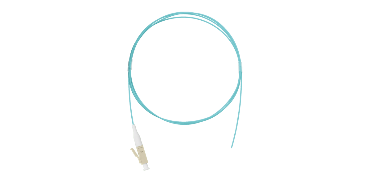 Шнур оптический монтажный, MM 50/125 OM3, LC/UPC, нг(А)-HF, 0.9мм, аква, 1м, уп-ка 2шт.