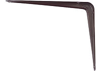 Кронштейн угловой с ребром, 175х225 мм, коричневый// СИБРТЕХ