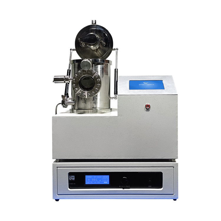 Desktop single target DC magnetron Настольный магнетронный распылитель постоянного тока с камерой из нержавеющей стали