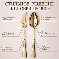 Набор столовых приборов для одной персоны FISSMAN Magistro Golden Cutlery (4 предмета)1