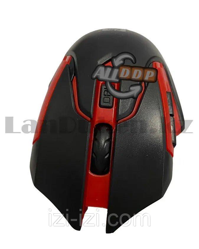 Беспроводная игровая мышь оптическая USB 6 кнопок 1600 dpi HP 2.4 GHZ Wreless mouse черно-красная