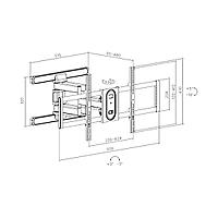 Кронштейн Brateck LPA81-486 для ТВ и мониторов 43"-100"
