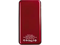 Внешний аккумулятор Forge v.2, металл, 10000mah, красный2