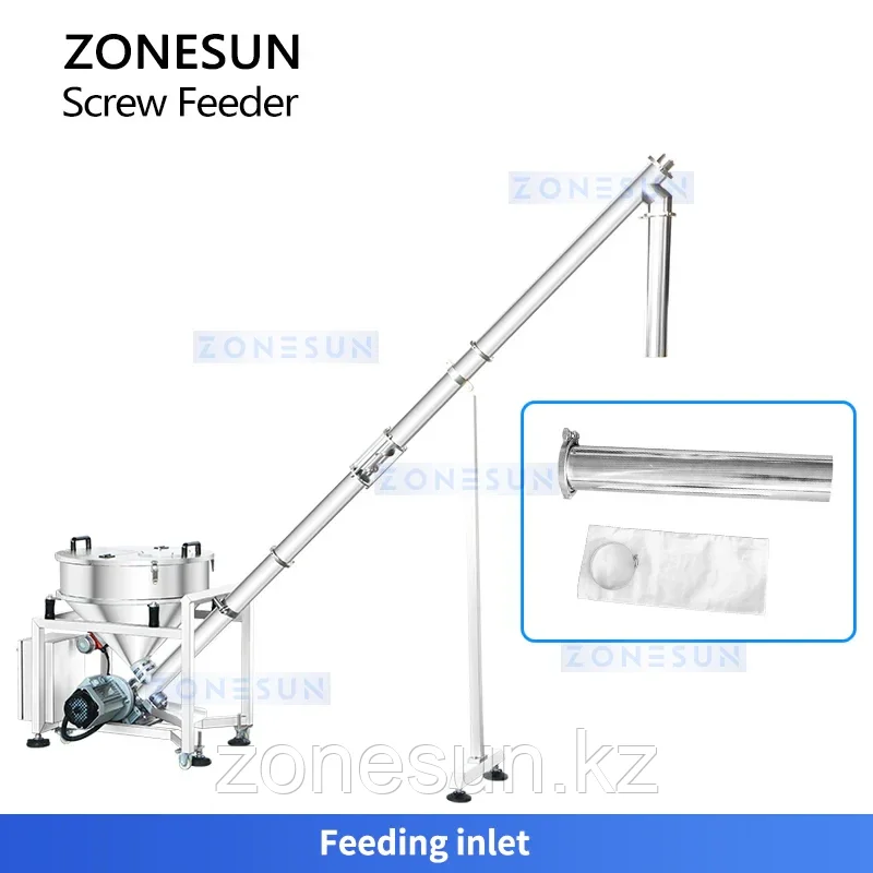 ZONESUN ZS-SLJ3 Шнековый питающий насос Конвейер для транспортировки порошка