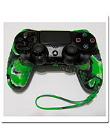Силиконовый чехол для джойстика PS4 (Камуфляж)с ремешком1