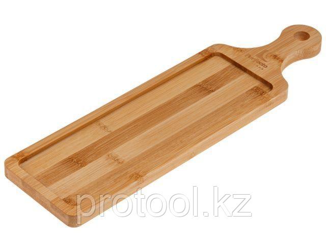 Поднос бамбуковый с ручкой, прямоугольный, 39.5х11 см, BAMBOO, PERFECTO LINEA (PERFECTO LINEA) (38-395110)