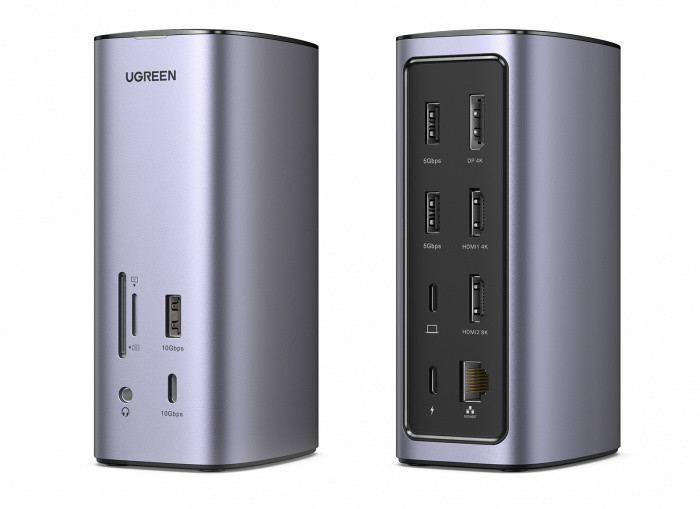 ugreen Док-станция UGREEN CM555 USB-C Multifunction Docking Station Pro 90325