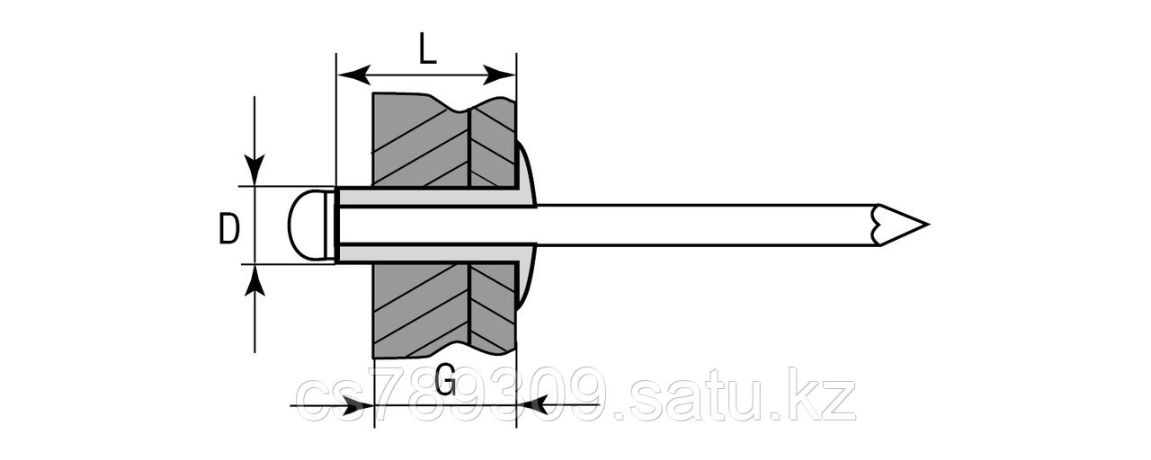 KRAFTOOL Alu (Al5052), 4.0 x 12 мм, 1000 шт, алюминиевые заклепки (311701-40-12)