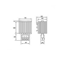 Обогреватель шкафной, iPower, HG140 75W 110-250V AC/DC, на дин-рейку2