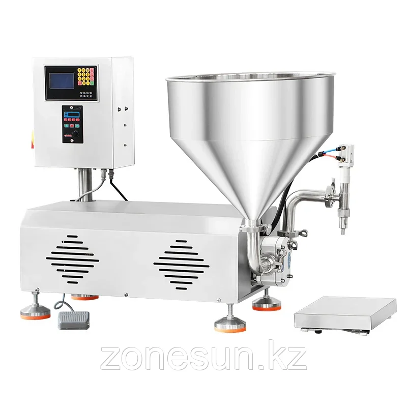 ZONESUN ZS-RPW1Z Настольная роторно-кулачковая машина для взвешивания и фасовки пасты