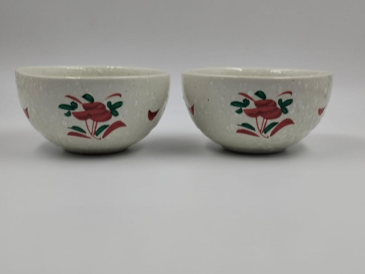 Керамические пиалы с цветочным рисунком