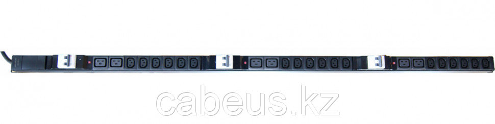 Блок силовых розеток Eurolan Basic, вертикальный, неуправляемый, IEC 60320 С13 х 18, IEC 60320 С19 х 6, вход