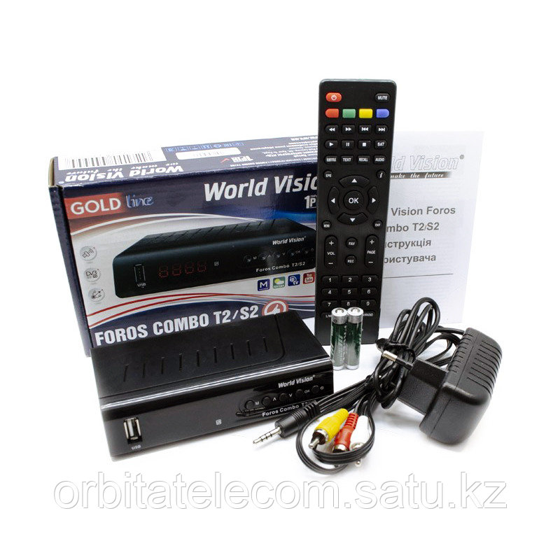 World Vision Foros Combo T2/S2 - комбинированный HD ресивер DVB-S2/T2/T2-MI, поддержка Wi-Fi, IPTV