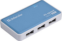 Разветвитель USB Defender QUADRO POWER, 4 port, USB 2.0, (83503)