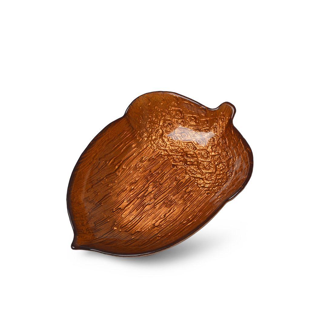 Fissman Блюдо Acorn 21х15х4,2 см, цвет коричневый (стекло)