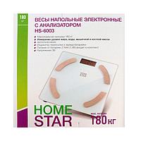 Весы напольные HOMESTAR HS-6003, диагностические, до 180 кг, 2хААА, стекло, белые7