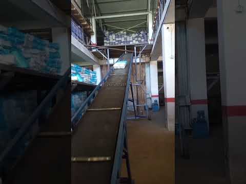 Ленточный транспортёр 12 м х 70 см, двигатель редуктор 5 КВт, толщина ленты 10 мм8