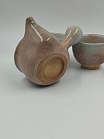 Чайник с ручкой, чашки, японская керамика6