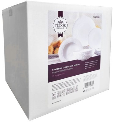Столовый сервиз (с ровным краем) Royal Whitehall TUC3100 TUDOR