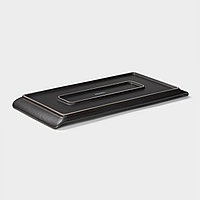 Блюдо для подачи Magistro Black style, 29,5×14,8 см, фарфор, цвет чёрный2
